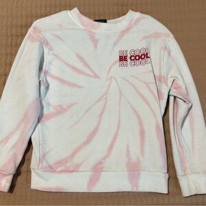 Kids Tie-Dye Sweatshirt - Pink & White